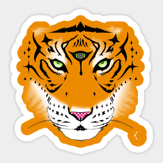 Third Eye of the Tiger Sticker by ConstellationPublishing